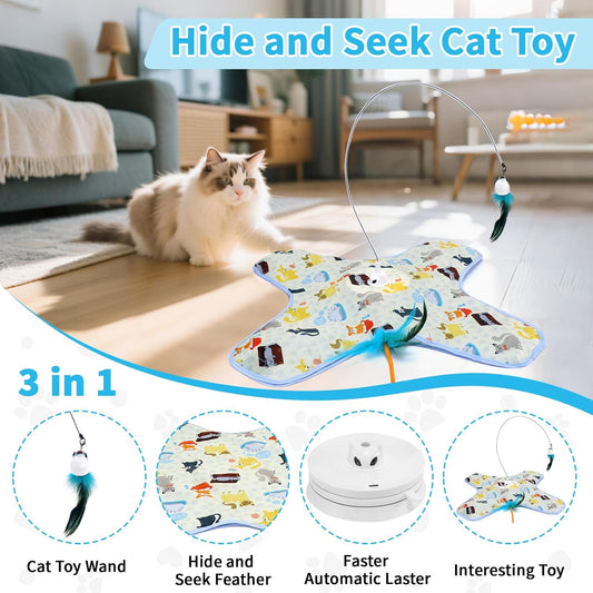 3 in 1 Interactive Kitten Toys for Indoor Cats
