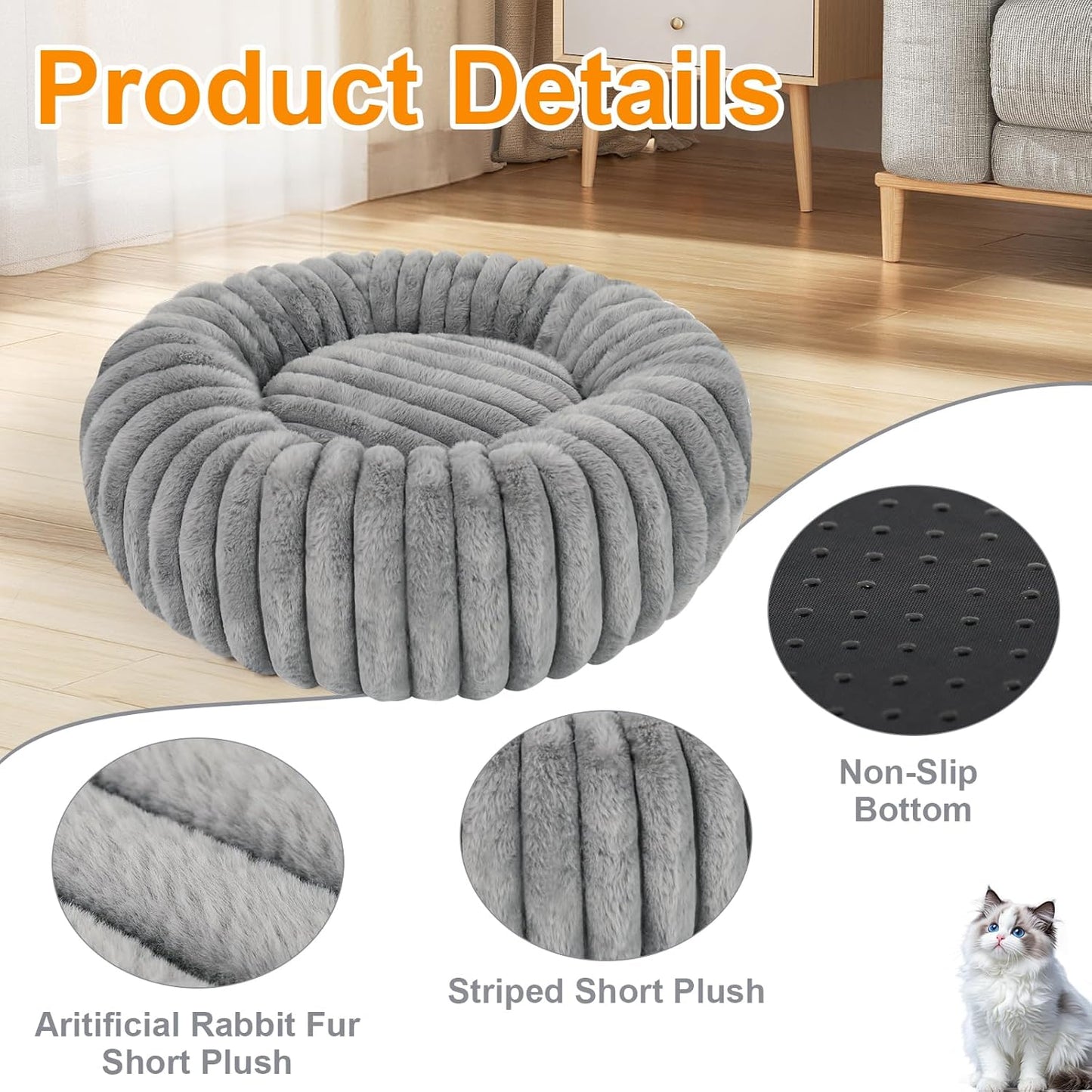 Washable Small Cat Dog Bed